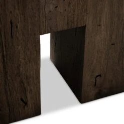 Asher Large Accent Bench - Ebony Rustic Wormwood Oak -France and So Furniture 239398 002 DET 8