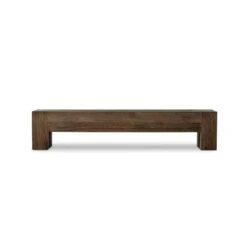 Asher Large Accent Bench - Ebony Rustic Wormwood Oak