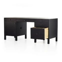Calloway Executive Desk - Black Wash Poplar -France and So Furniture 239731 002 OPN 2