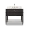 Toulouse Single Vanity - Satin Black Veneer
