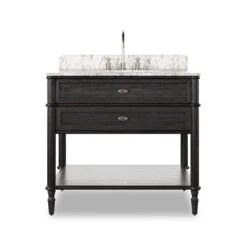 Toulouse Single Vanity - Satin Black Veneer