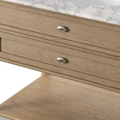 Toulouse Single Vanity - Washed Blonde Oak Veneer -France and So Furniture 239880 007 DET 01