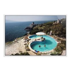 Pool At Villa Gli Arieti By Slim Aarons - 72"X48"