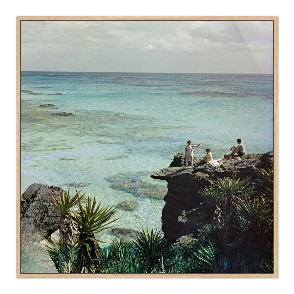 A Nice Spot For Lunch By Slim Aarons - 48"X48" 1 A Nice Spot For Lunch By Slim Aarons - 48"X48"