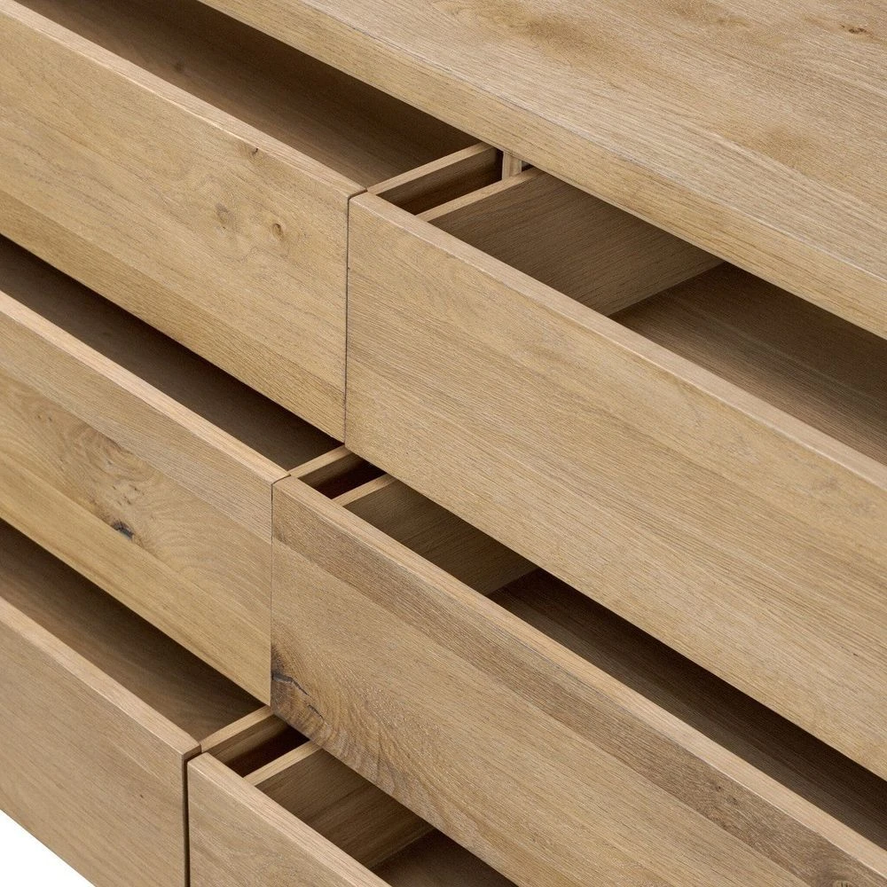 Dane 6-Drawer Dresser - Worn Oak 7 Dane 6-Drawer Dresser - Worn Oak - Image 7