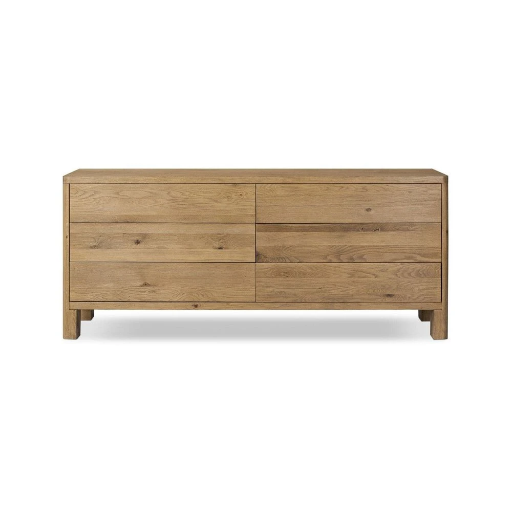 Dane 6-Drawer Dresser - Worn Oak 1 Dane 6-Drawer Dresser - Worn Oak