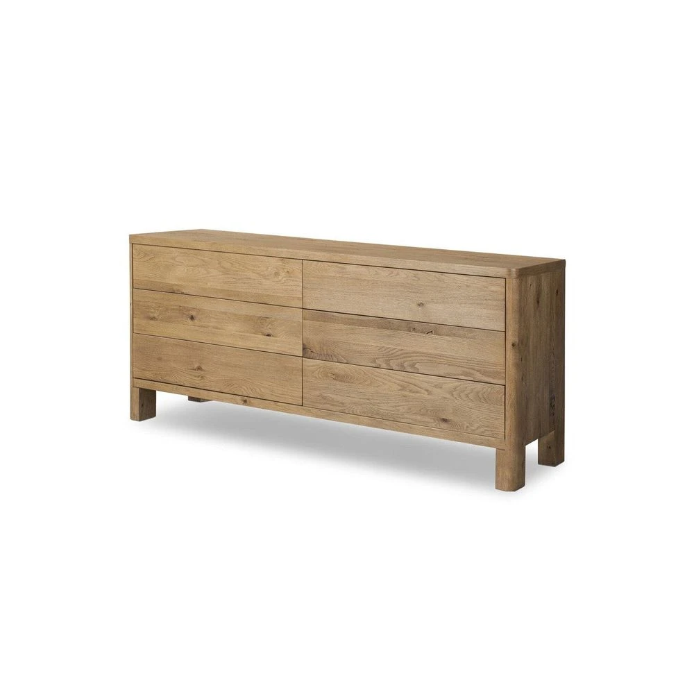 Dane 6-Drawer Dresser - Worn Oak 2 Dane 6-Drawer Dresser - Worn Oak - Image 2