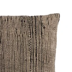 Artisan Stripe Wool Pillow - 20"X20" - Black Wool -France and So Furniture 242314 005 DET 1