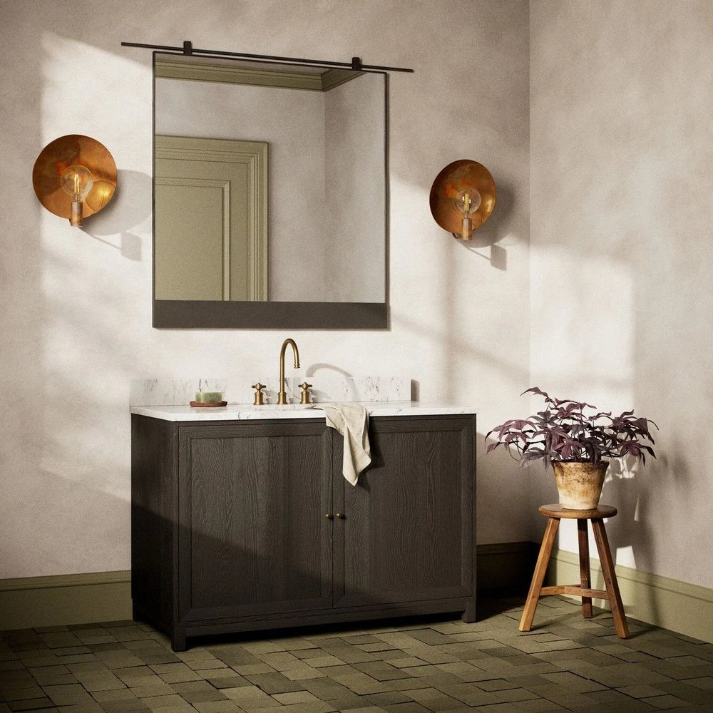 Veneto Single Wide Vanity - Satin Drifted Black 2 Veneto Single Wide Vanity - Satin Drifted Black - Image 2