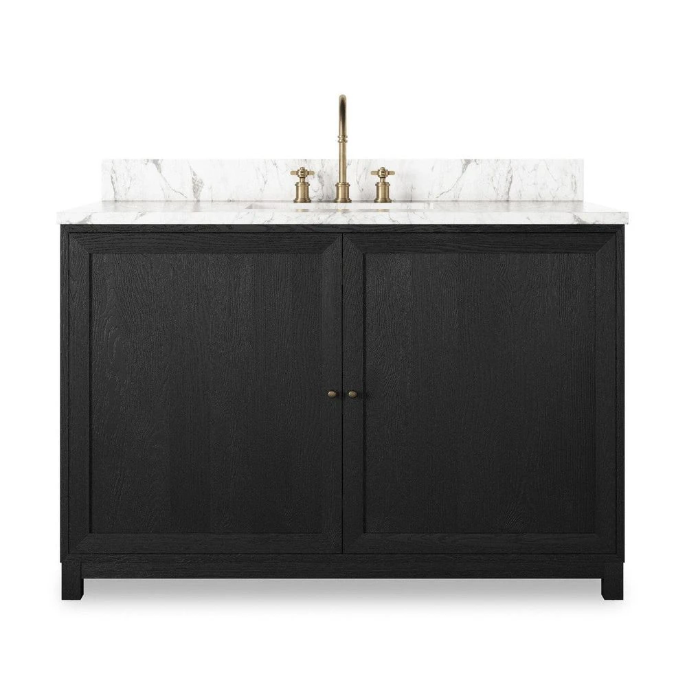 Veneto Single Wide Vanity - Satin Drifted Black 1 Veneto Single Wide Vanity - Satin Drifted Black