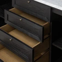 Veneto Double Vanity - Satin Drifted Black -France and So Furniture 242425 001 DET 6