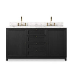 Veneto Double Vanity - Satin Drifted Black