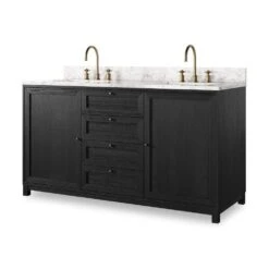 Veneto Double Vanity - Satin Drifted Black -France and So Furniture 242425 001 PRM 1 36b6d737 618a 45ca 83e3 661e16d41193