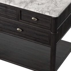 Toulouse Single Wide Vanity - Satin Black Veneer -France and So Furniture 243481 006 DET 01