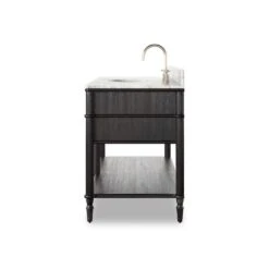 Toulouse Single Wide Vanity - Satin Black Veneer -France and So Furniture 243481 006 SID