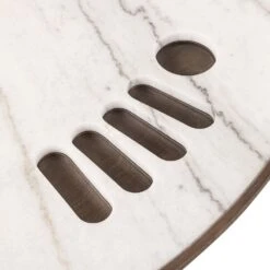 Laurel Poker Table - White Marble -France and So Furniture 243502 002 DET 3