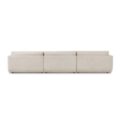 Kiernan 3-Piece Sectional - Palma Cream - W/ Ottoman -France and So Furniture 244412 001 BCK 1
