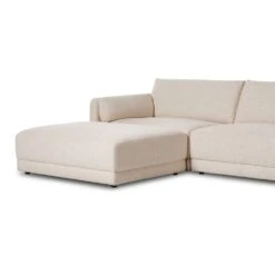 Kiernan 3-Piece Sectional - Palma Cream - W/ Ottoman -France and So Furniture 244412 001 DET 3