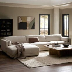 Kiernan 3-Piece Sectional - Palma Cream - W/ Ottoman -France and So Furniture 244412 001 ESS 1