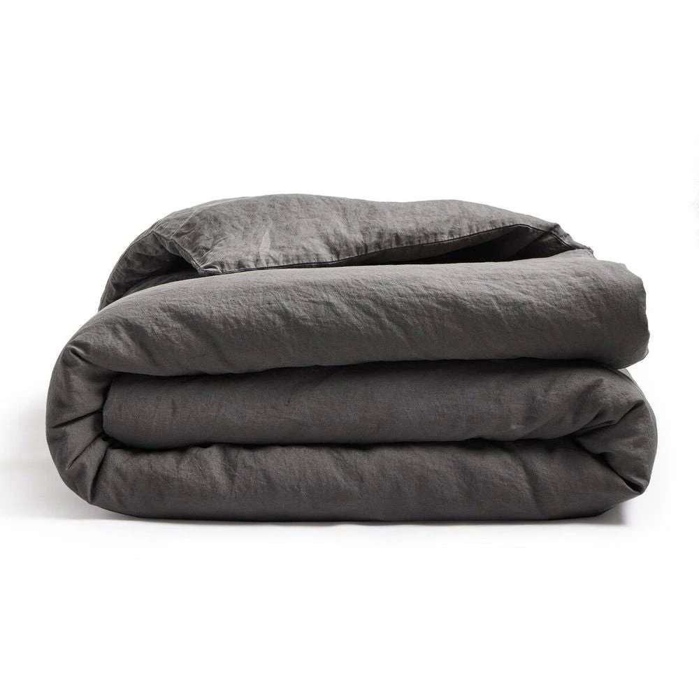 Fable Duvet Cover - Sable Dark Grey - Queen 1 Fable Duvet Cover - Sable Dark Grey - Queen