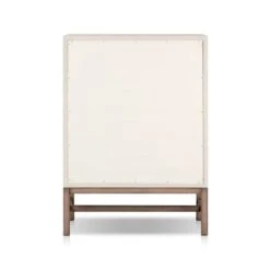 Fiona Tall Dresser - Ivory Painted Raffia -France and So Furniture 246170 002 BCK 1