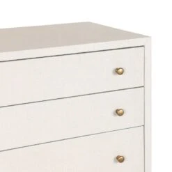 Fiona Tall Dresser - Ivory Painted Raffia -France and So Furniture 246170 002 DET 3