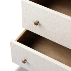 Fiona Tall Dresser - Ivory Painted Raffia -France and So Furniture 246170 002 DET 5