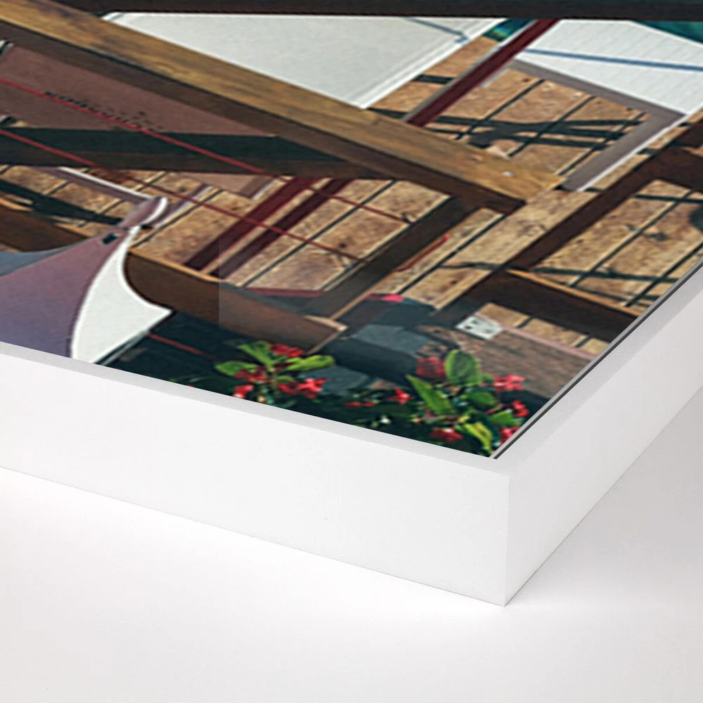 Paraggi Umbrellas By Natalie Obradovich - 72"X48" - White Maple - Framed Metal 2 Paraggi Umbrellas By Natalie Obradovich - 72"X48" - White Maple - Framed Metal - Image 2