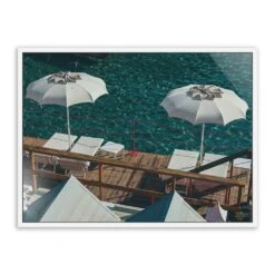Paraggi Umbrellas By Natalie Obradovich - 72"X48" - White Maple - Framed Metal