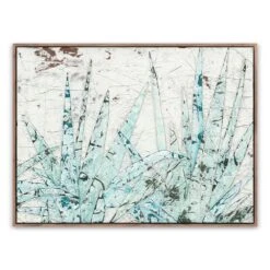 Study Of Blue Agave By Douglas Galloway - 72"X48" - Rustic Walnut