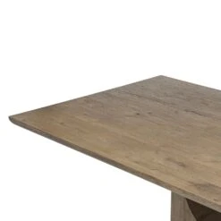 Bevie Dining Table-98" - Brown Oak Veneer -France and So Furniture 247759 002 DET 1