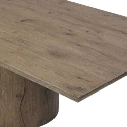 Bevie Dining Table-98" - Brown Oak Veneer -France and So Furniture 247759 002 DET 3