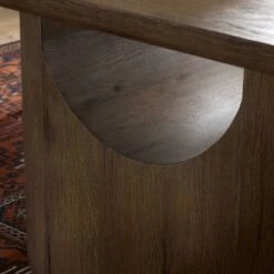 Bevie Dining Table-98" - Brown Oak Veneer -France and So Furniture 247759 002 DET 9