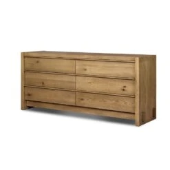 Aramis 6 Drawer Dresser - Sandy Oak Resawn