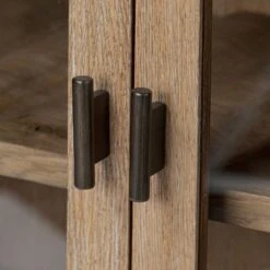 Glenview Bar Cabinet - Weathered Oak -France and So Furniture 248921 001 DET 3