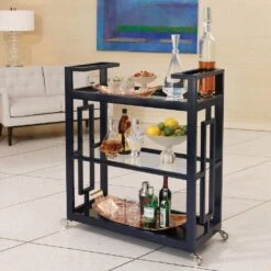 Grid Block Bar Cart -France and So Furniture 2492