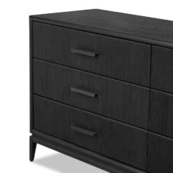 Rosenell 6 Drawer Dresser - Black Paper Cord -France and So Furniture 249311 001 DET 7