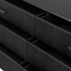 Rosenell 6 Drawer Dresser - Black Paper Cord -France and So Furniture 249311 001 DET 8