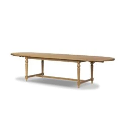 Blinn Oval Leaf Extension Dining Table - Worn Oak Veneer -France and So Furniture 250792 001 PRM 2