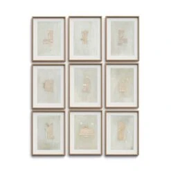 Galactic Set Of 9 By Jade Dacay - White Oak Frame