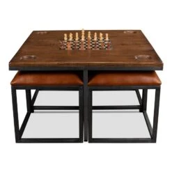 Low Game Table With Four Stools