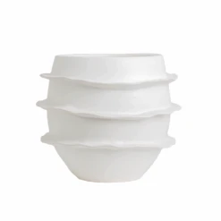 Galaxy Spiral Cachepot, Matte White