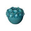 Cachepot With Petals, Turquoise