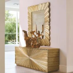 Linenfold Mirror Large -France and So Furniture 26206