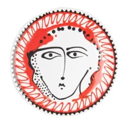 Pablo Face Plate, Large, Black With Red Border