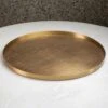 Plaid Etched Tray - Antique Brass