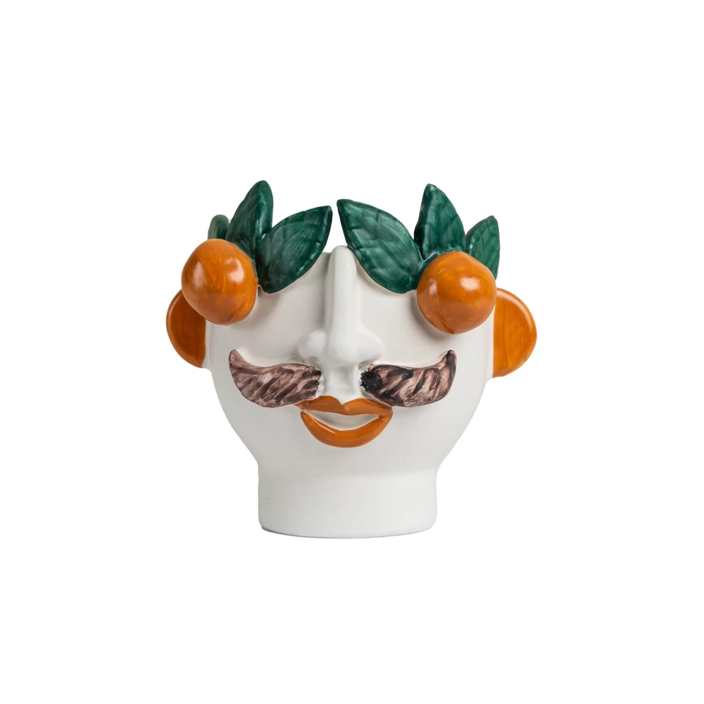 Studio Z Cachepot, Small Head With Mandarins 1 Studio Z Cachepot, Small Head With Mandarins