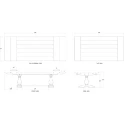 Heirloom Expandable Dining Table -France and So Furniture 27486 ld 3 1 1