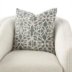 Moth Pillow-Cream/Shale-22 X 22