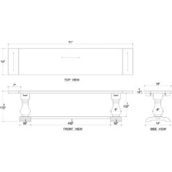Trestle Dining Bench In Straw Wash 19 Trestle Dining Bench In Straw Wash -France and So Furniture 27697 ld eb1a32ff 4987 49f5 9dfa cf96be1a131c